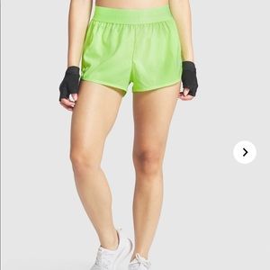 Gymshark bright green loose training shorts